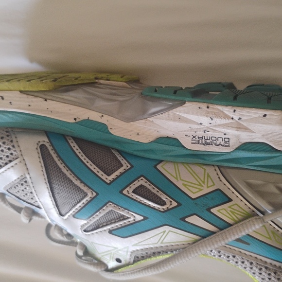 Asics Gray and Blue Athletic Shoes for Running - Picture 6 of 6